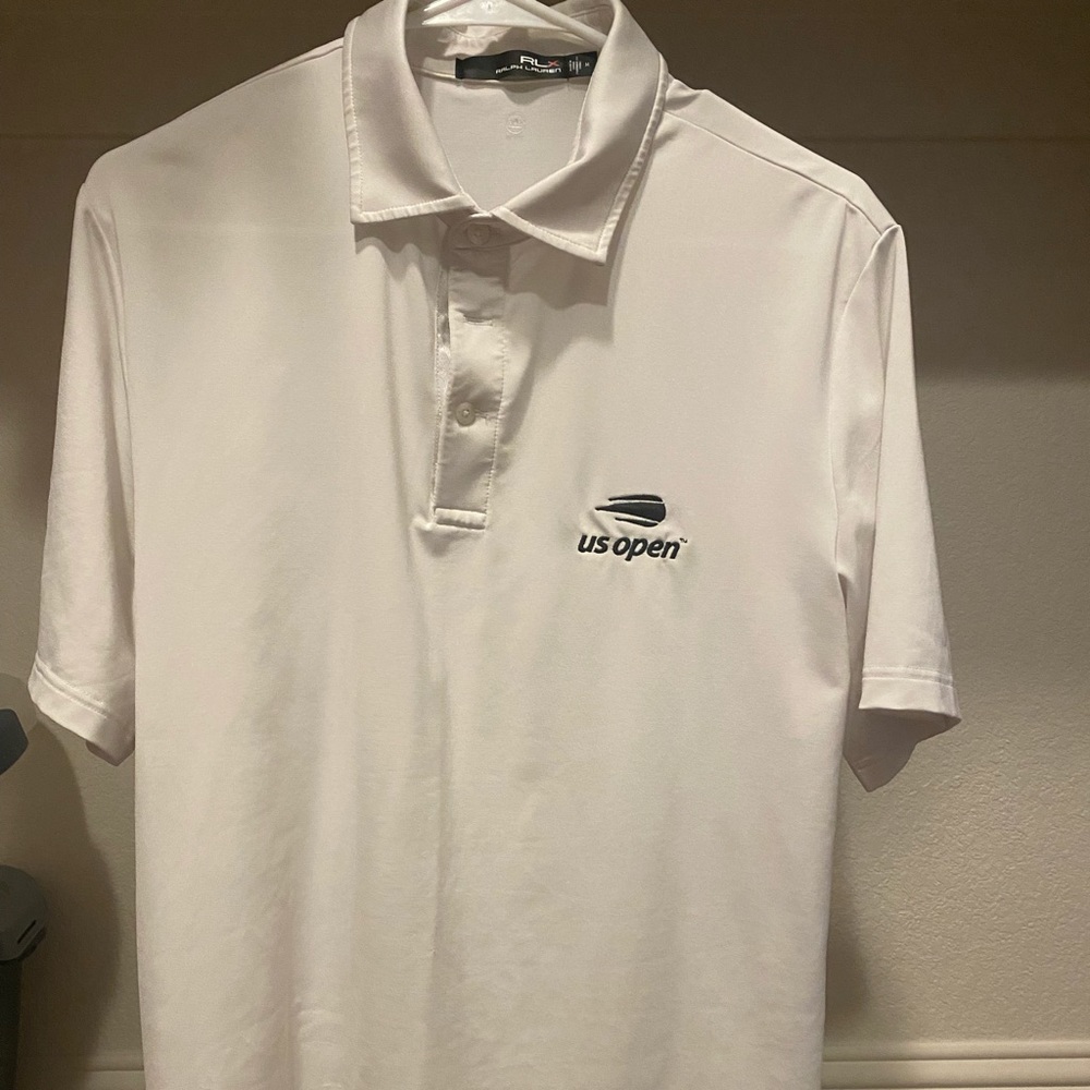 Men’s white Med. polo